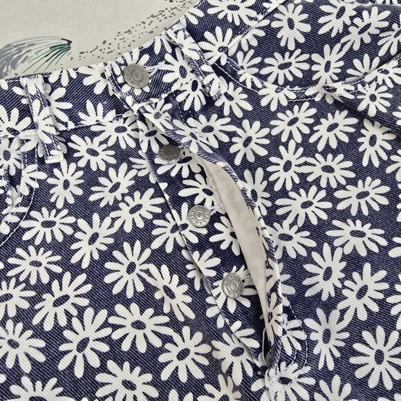 80s GUESS Georges Marciano Daisies High Rise Denim Jean Shorts Vest Set USA - Picture 10 of 13